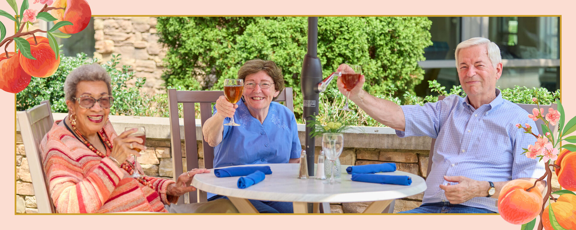 Marquette seniors enjoy mocktails outdoors