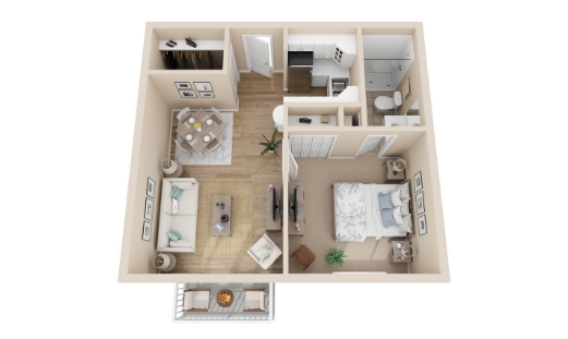 the franklin rendered illustration of floor plan