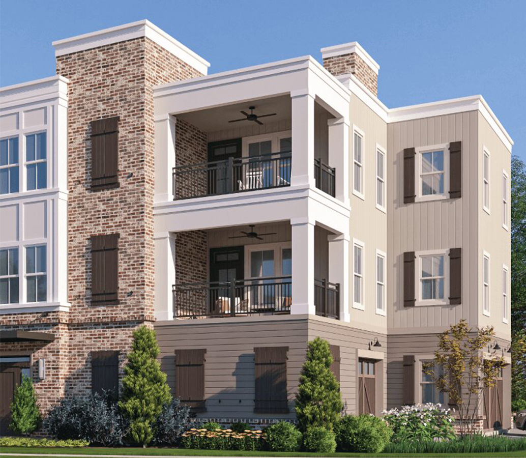 the flats rendering of building