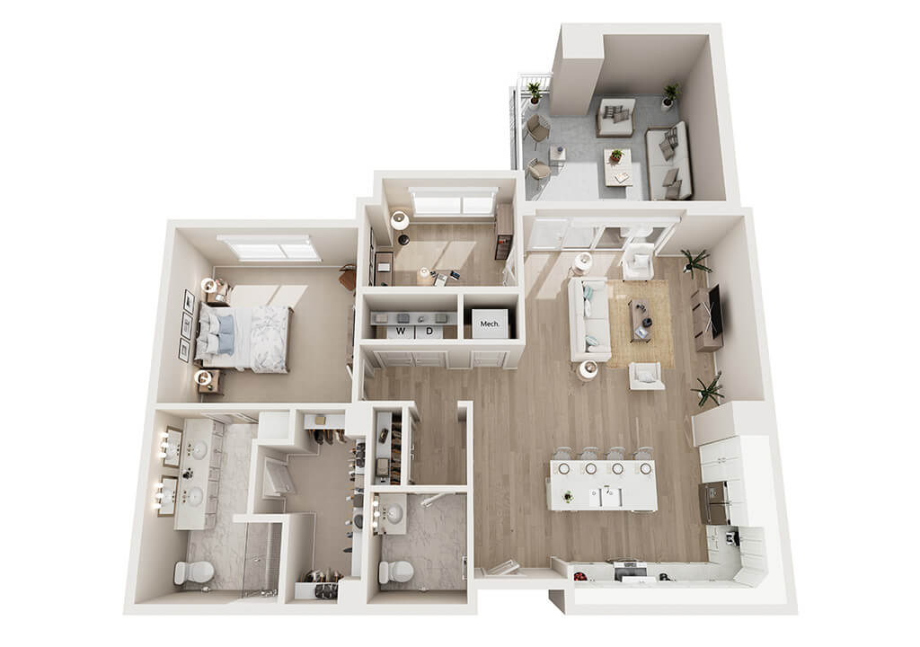 The Ivy floor plan 3d render