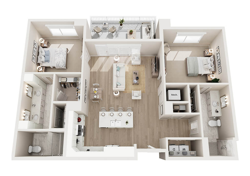 The Valpo floor plan 3d render
