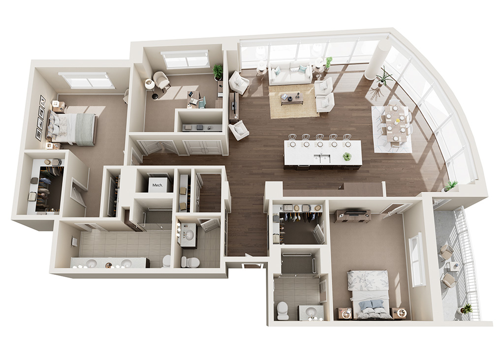The Butler floor plan